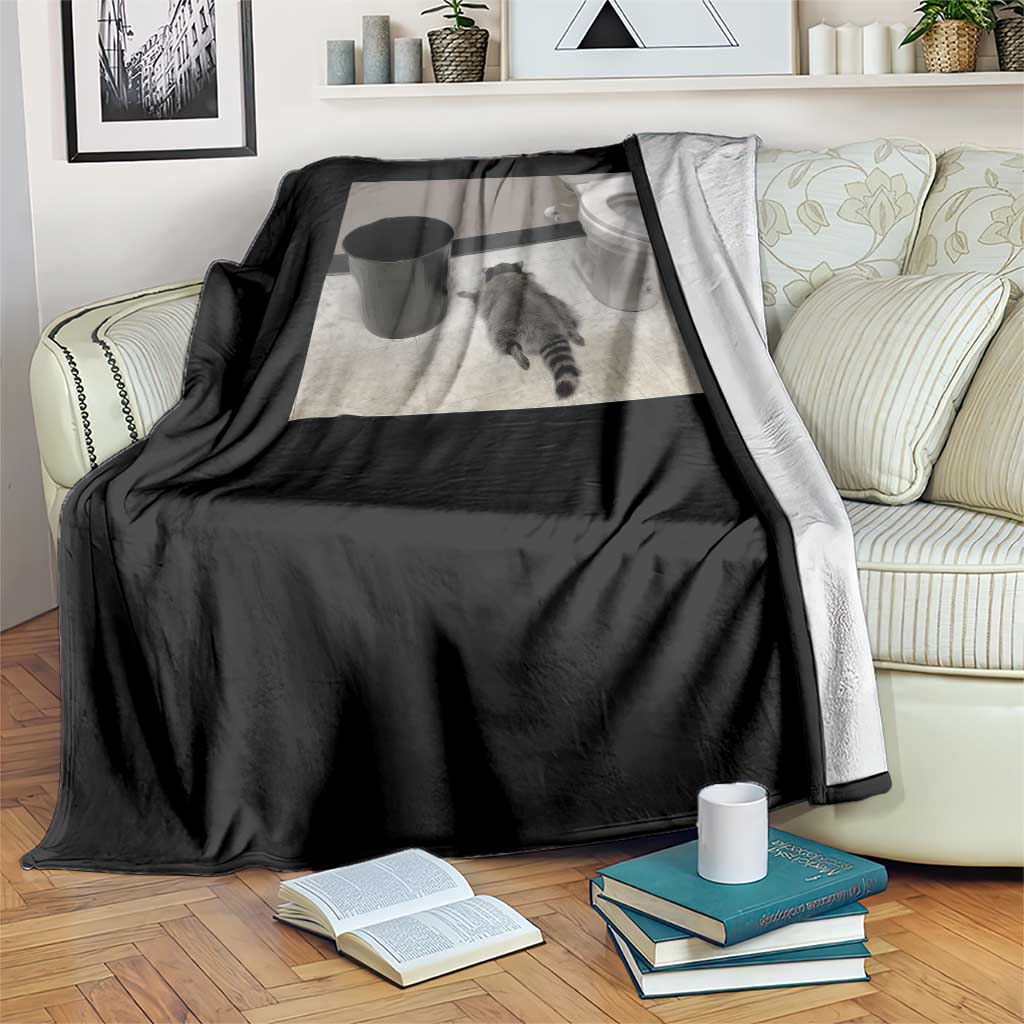 Funny Drunk Raccoon Throw Blanket Vintage Liquor Store Trash Panda Memes TS10 Print Your Wear