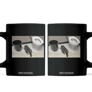 Funny Drunk Raccoon Coffee Mug Vintage Liquor Store Trash Panda Memes TS10 Black Print Your Wear