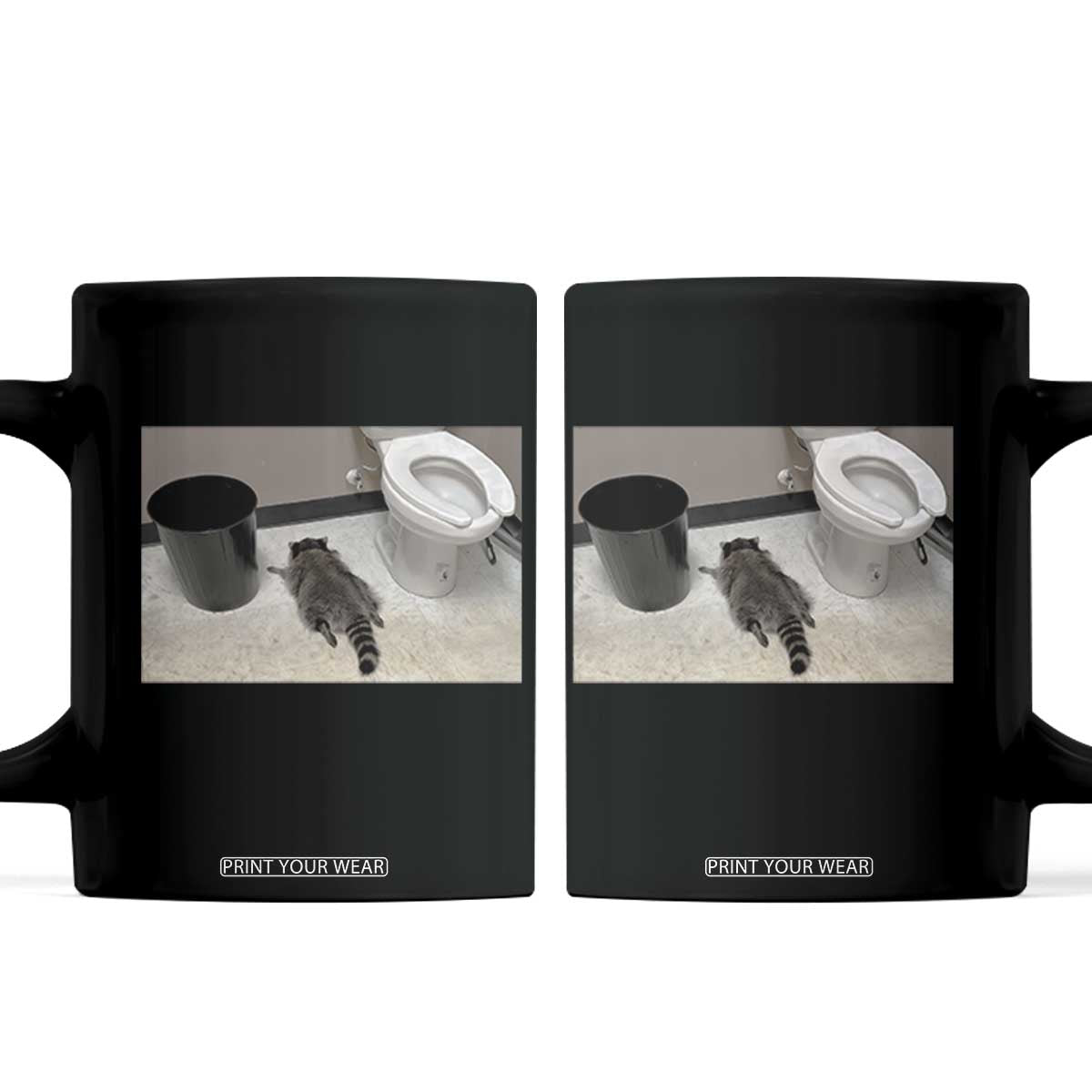 Funny Drunk Raccoon Coffee Mug Vintage Liquor Store Trash Panda Memes TS10 Black Print Your Wear