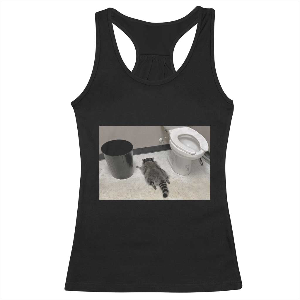 Funny Drunk Raccoon Racerback Tank Top Vintage Liquor Store Trash Panda Memes TS10 Black Print Your Wear