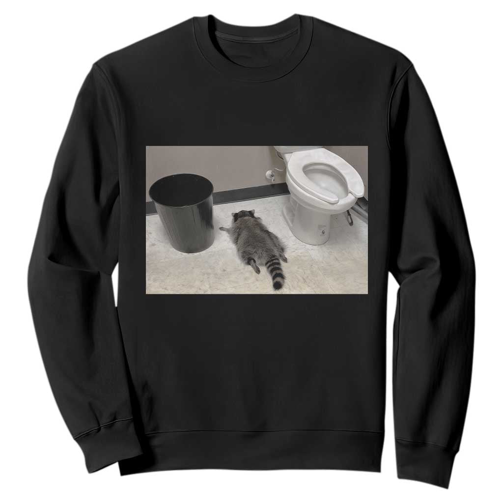 Funny Drunk Raccoon Sweatshirt Vintage Liquor Store Trash Panda Memes TS10 Black Print Your Wear
