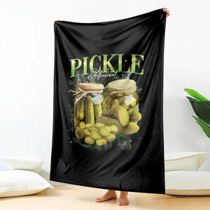 Pickle Lovers Throw Blanket Retro Pickle Enthusiast Vintage 90s Graphic TS10 Print Your Wear