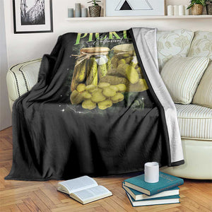 Pickle Lovers Throw Blanket Retro Pickle Enthusiast Vintage 90s Graphic TS10 Print Your Wear