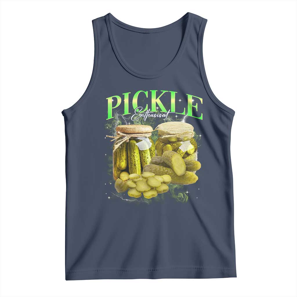 Pickle Lovers Tank Top Retro Pickle Enthusiast Vintage 90s Graphic TS10 Navy Print Your Wear