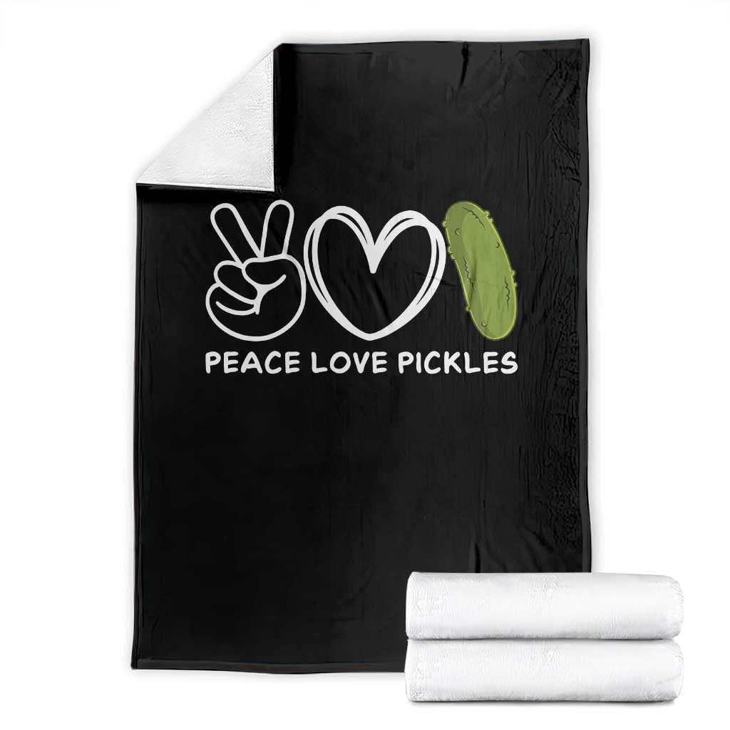Peace Love Pickles Throw Blanket TS10 Black Print Your Wear