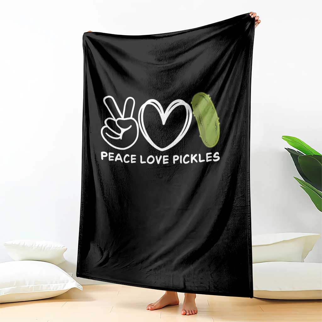 Peace Love Pickles Throw Blanket TS10 Print Your Wear