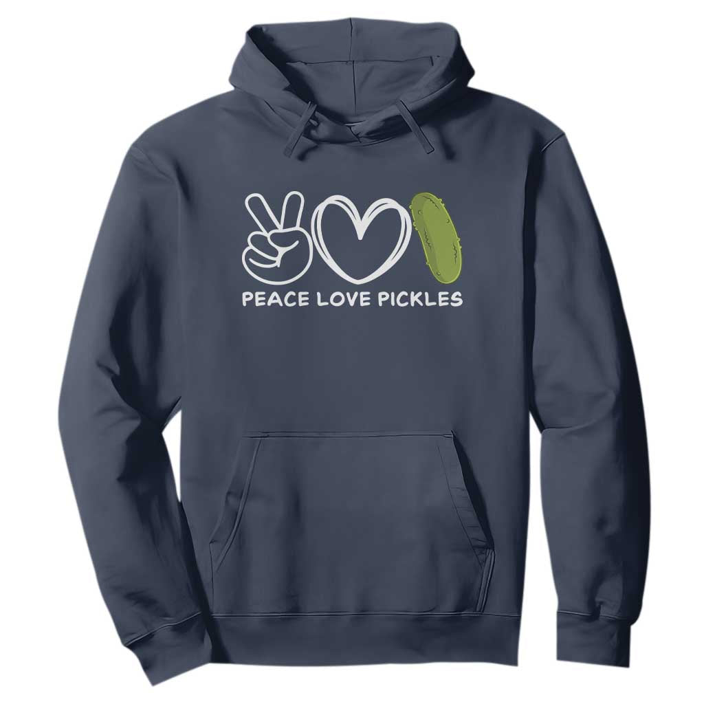 Peace Love Pickles Hoodie TS10 Navy Print Your Wear