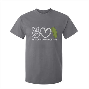 Peace Love Pickles T Shirt For Kid TS10 Charcoal Print Your Wear