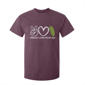 Peace Love Pickles T Shirt For Kid TS10 Maroon Print Your Wear