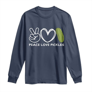 Peace Love Pickles Long Sleeve Shirt TS10 Navy Print Your Wear