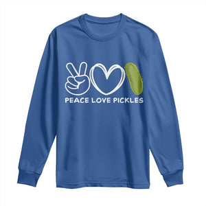 Peace Love Pickles Long Sleeve Shirt TS10 Royal Blue Print Your Wear