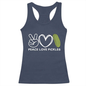 Peace Love Pickles Racerback Tank Top TS10 Navy Print Your Wear
