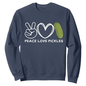 Peace Love Pickles Sweatshirt TS10 Navy Print Your Wear