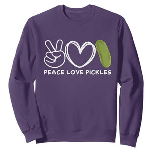Peace Love Pickles Sweatshirt TS10 Purple Print Your Wear