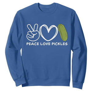 Peace Love Pickles Sweatshirt TS10 Royal Blue Print Your Wear