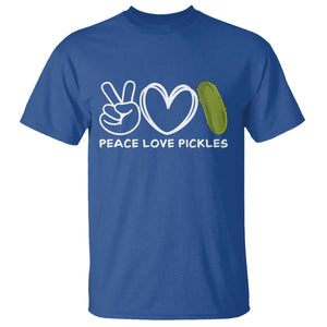 Peace Love Pickles T Shirt TS10 Royal Blue Print Your Wear