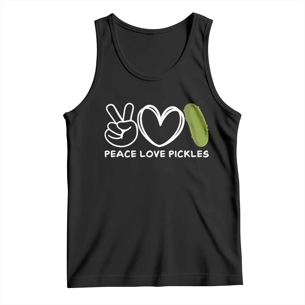Peace Love Pickles Tank Top TS10 Black Print Your Wear