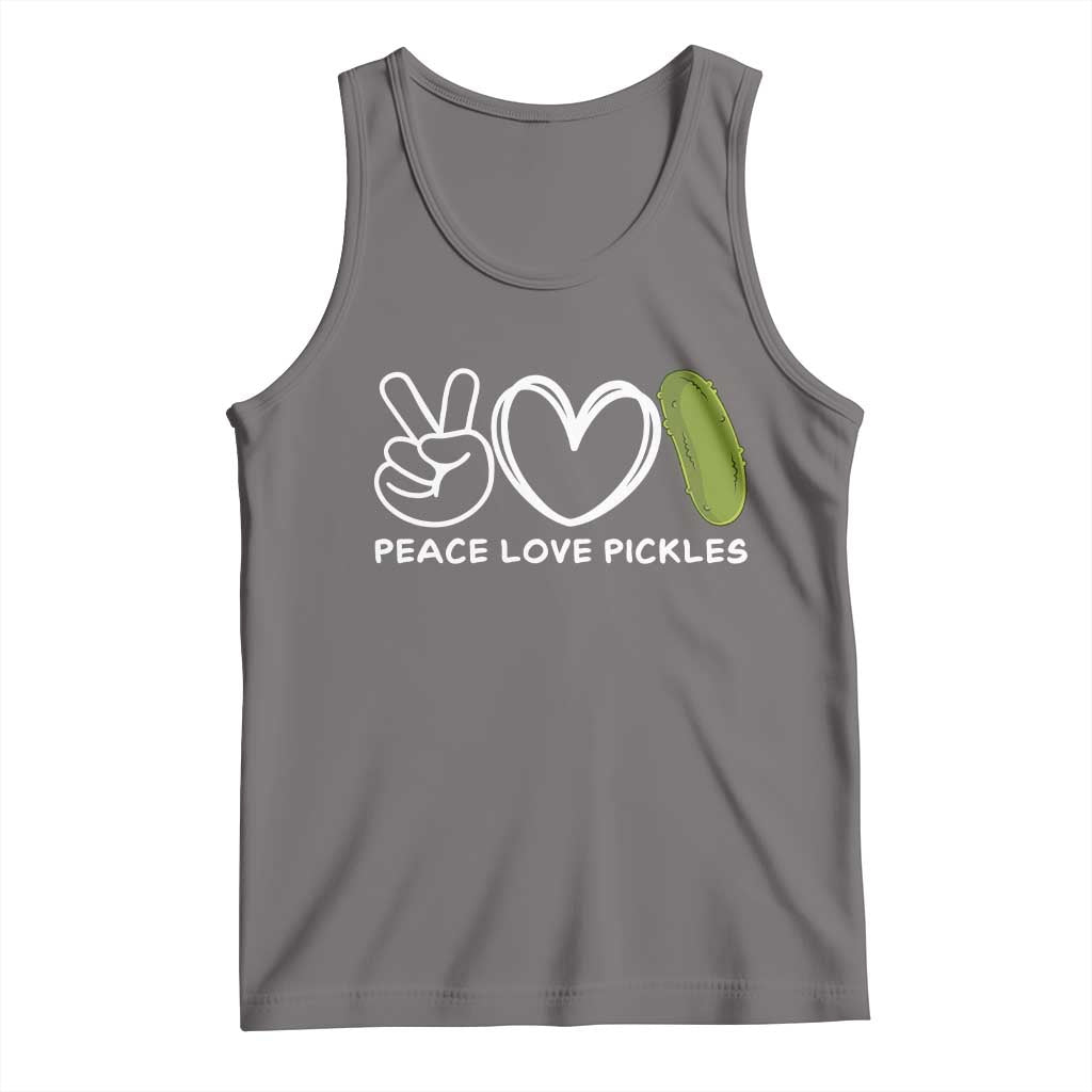 Peace Love Pickles Tank Top TS10 Deep Heather Print Your Wear