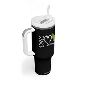 Peace Love Pickles Tumbler With Handle TS10 Print Your Wear