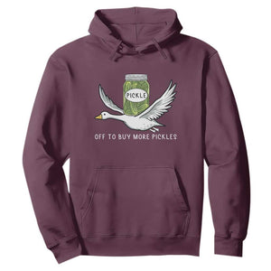 Silly Goose Pickle Lovers Hoodie Off To Buy More Pickles TS10 Maroon Print Your Wear