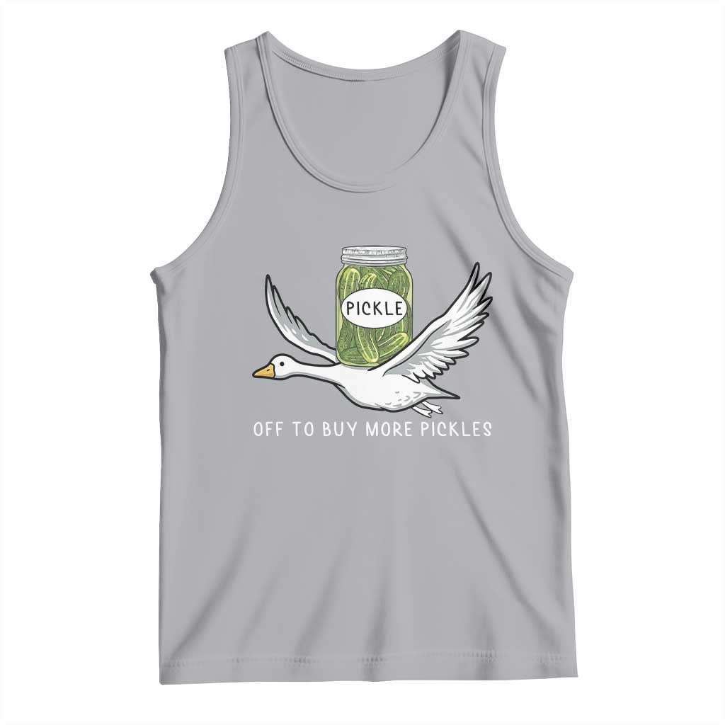 Silly Goose Pickle Lovers Tank Top Off To Buy More Pickles TS10 Athletic Heather Print Your Wear