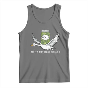 Silly Goose Pickle Lovers Tank Top Off To Buy More Pickles TS10 Black Heather Print Your Wear