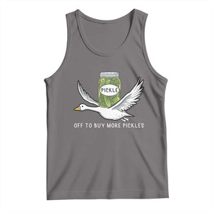 Silly Goose Pickle Lovers Tank Top Off To Buy More Pickles TS10 Deep Heather Print Your Wear