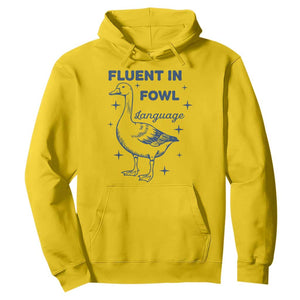 Fluent In FOWL Language Hoodie Vintage 90s Funny Duck Meme TS10 Daisy Print Your Wear
