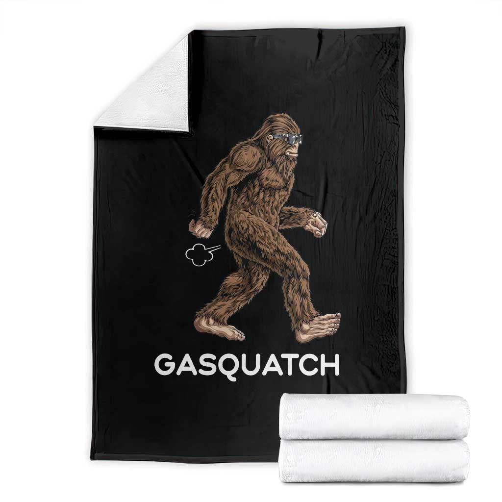 Funny Bigfoot Throw Blanket Gasquatch Gassy Sasquatch Fart Meme TS10 Black Print Your Wear