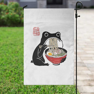 Funny Grumpy Frog Ramen Garden Flag Sumi-e Kawaii Ink Painting Japanese TS10 Print Your Wear