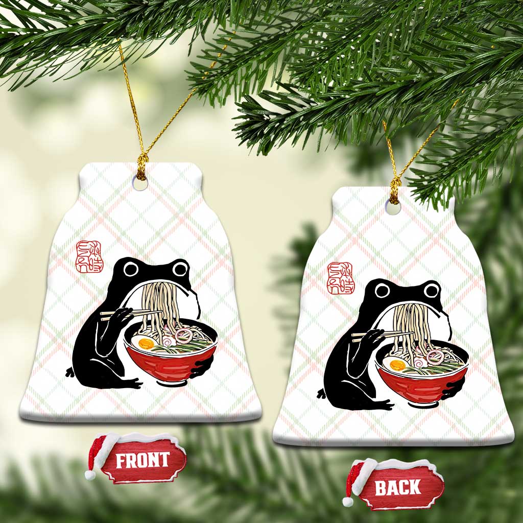 Funny Grumpy Frog Ramen Ceramic Ornament Sumi-e Kawaii Ink Painting Japanese TS10 Print Your Wear