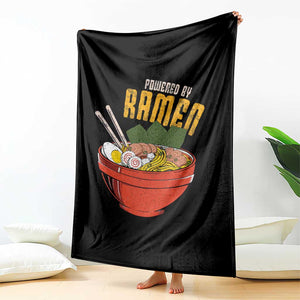 Powered by Ramen Throw Blanket Japanese Love Anime Noodles TS10 Print Your Wear