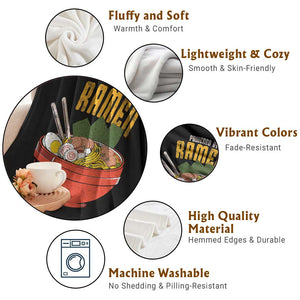 Powered by Ramen Throw Blanket Japanese Love Anime Noodles TS10 Print Your Wear