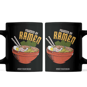 Powered by Ramen Coffee Mug Japanese Love Anime Noodles TS10 Black Print Your Wear