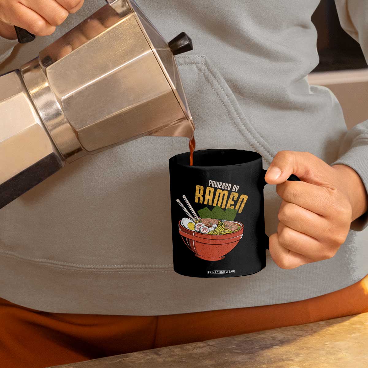 Powered by Ramen Coffee Mug Japanese Love Anime Noodles TS10 Print Your Wear