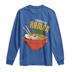 Powered by Ramen Long Sleeve Shirt Japanese Love Anime Noodles TS10 Royal Blue Print Your Wear