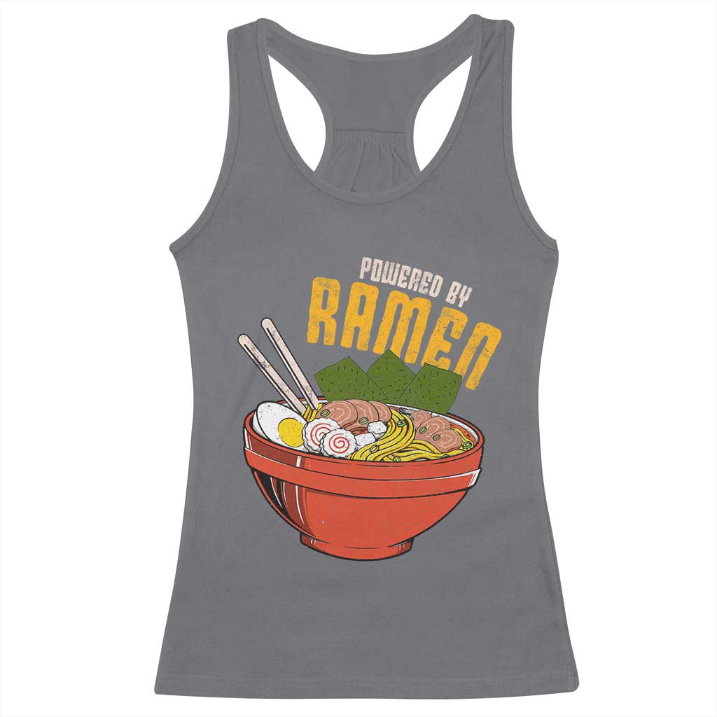 Powered by Ramen Racerback Tank Top Japanese Love Anime Noodles TS10 Charcoal Print Your Wear