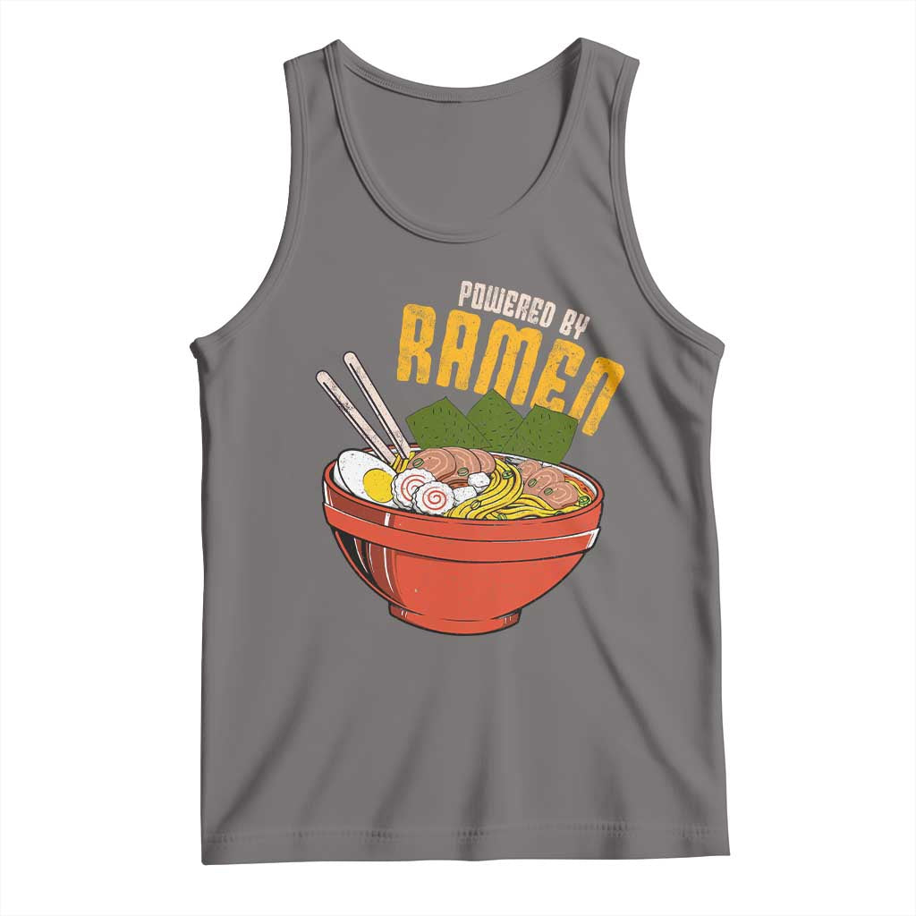 Powered by Ramen Tank Top Japanese Love Anime Noodles TS10 Deep Heather Print Your Wear