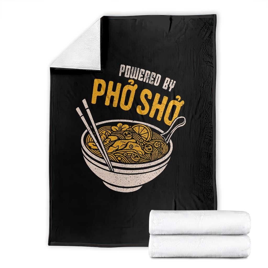 Vietnamese Pho Throw Blanket Funny Vietnam Foodie Food Humor TS10 Black Print Your Wear