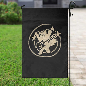 90s Y2K Scary Cat Garden Flag Scared Under Starry Tail Cat Playing Guitar TS10 Print Your Wear