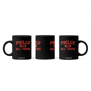 Philly Vs All Youse Coffee Mug Vintage Funny Philadelphia Slang Red TS10 Print Your Wear