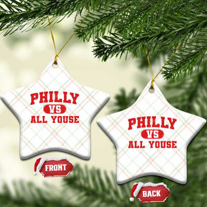 Philly Vs All Youse Ceramic Ornament Vintage Funny Philadelphia Slang Red TS10 Print Your Wear