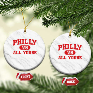 Philly Vs All Youse Ceramic Ornament Vintage Funny Philadelphia Slang Red TS10 1pc White Marble Print Your Wear