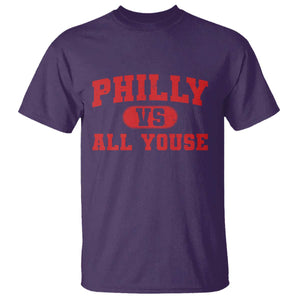 Philly Vs All Youse T Shirt Vintage Funny Philadelphia Slang Red TS10 Purple Print Your Wear