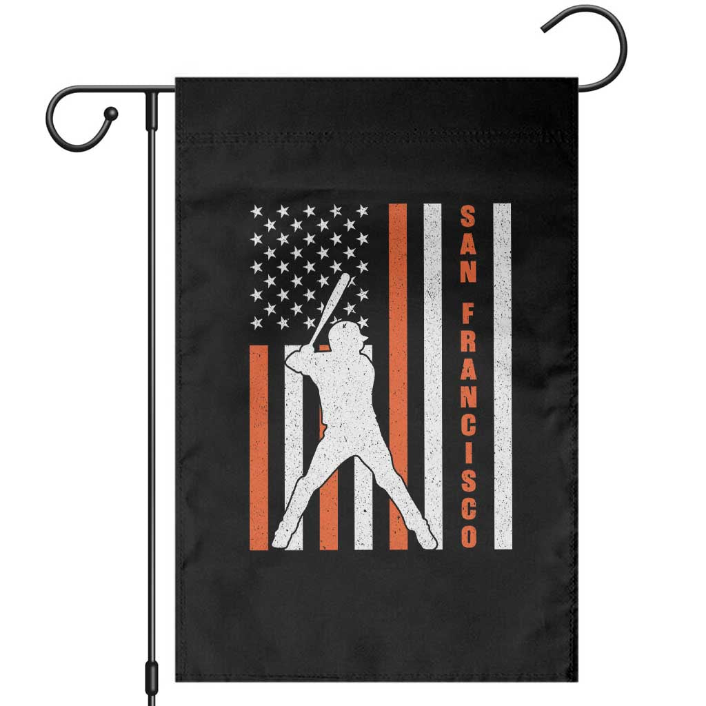 Retro San Francisco Garden Flag Cool Distressed Baseball Fans SF USA Flag TS10 Black Print Your Wear