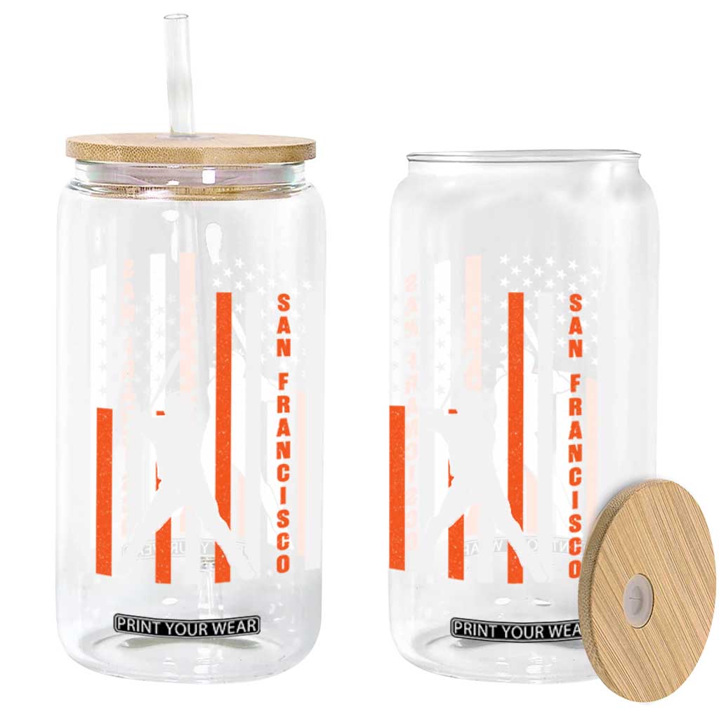 Retro San Francisco Glass Can Cool Distressed Baseball Fans SF USA Flag TS10 Print Your Wear