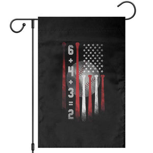 Double Play Garden Flag 6 4 3 2 Vintage Baseball Math Softball Player American Flag TS10 Black Print Your Wear