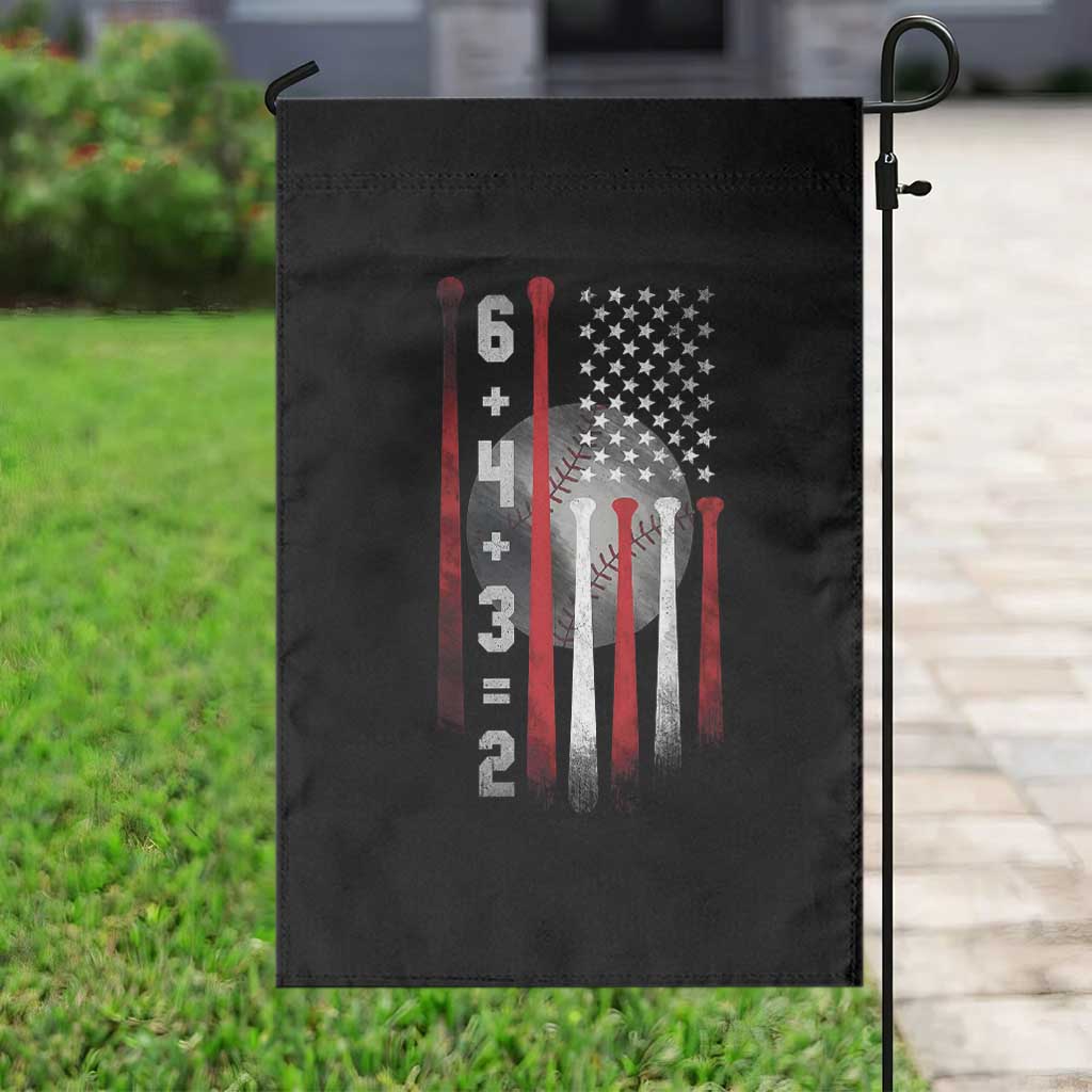 Double Play Garden Flag 6 4 3 2 Vintage Baseball Math Softball Player American Flag TS10 Print Your Wear