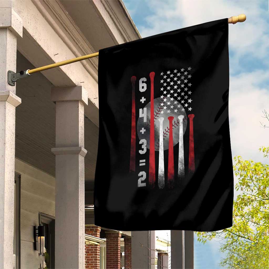 Double Play Garden Flag 6 4 3 2 Vintage Baseball Math Softball Player American Flag TS10 Print Your Wear