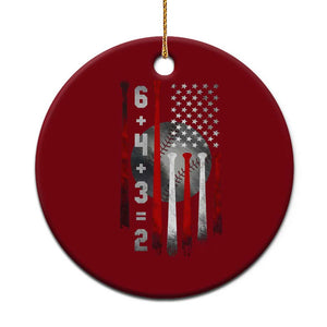 Double Play Ceramic Ornament 6 4 3 2 Vintage Baseball Math Softball Player American Flag TS10 1pc Red Print Your Wear